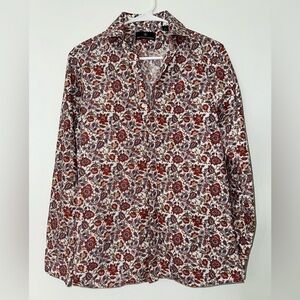 Hart Schaffner Marx 100% Cotton Red and White Casual Button Down Shirt